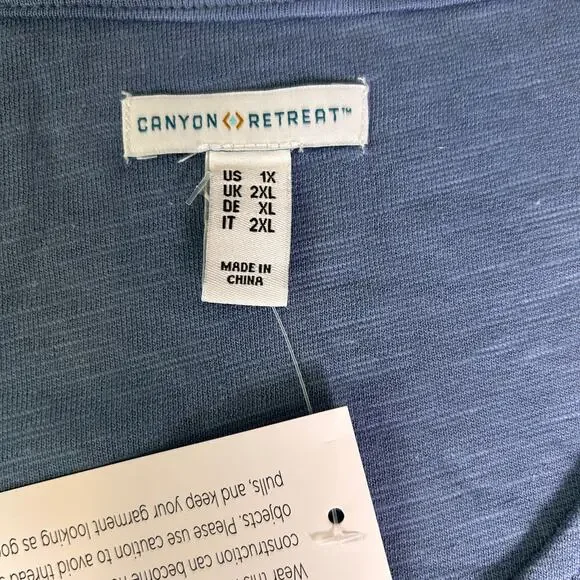 NWT Canyon Retreat Boot Dress Womens 1X Denim Blue Midi Boho Fall Western - Picture 4 of 6